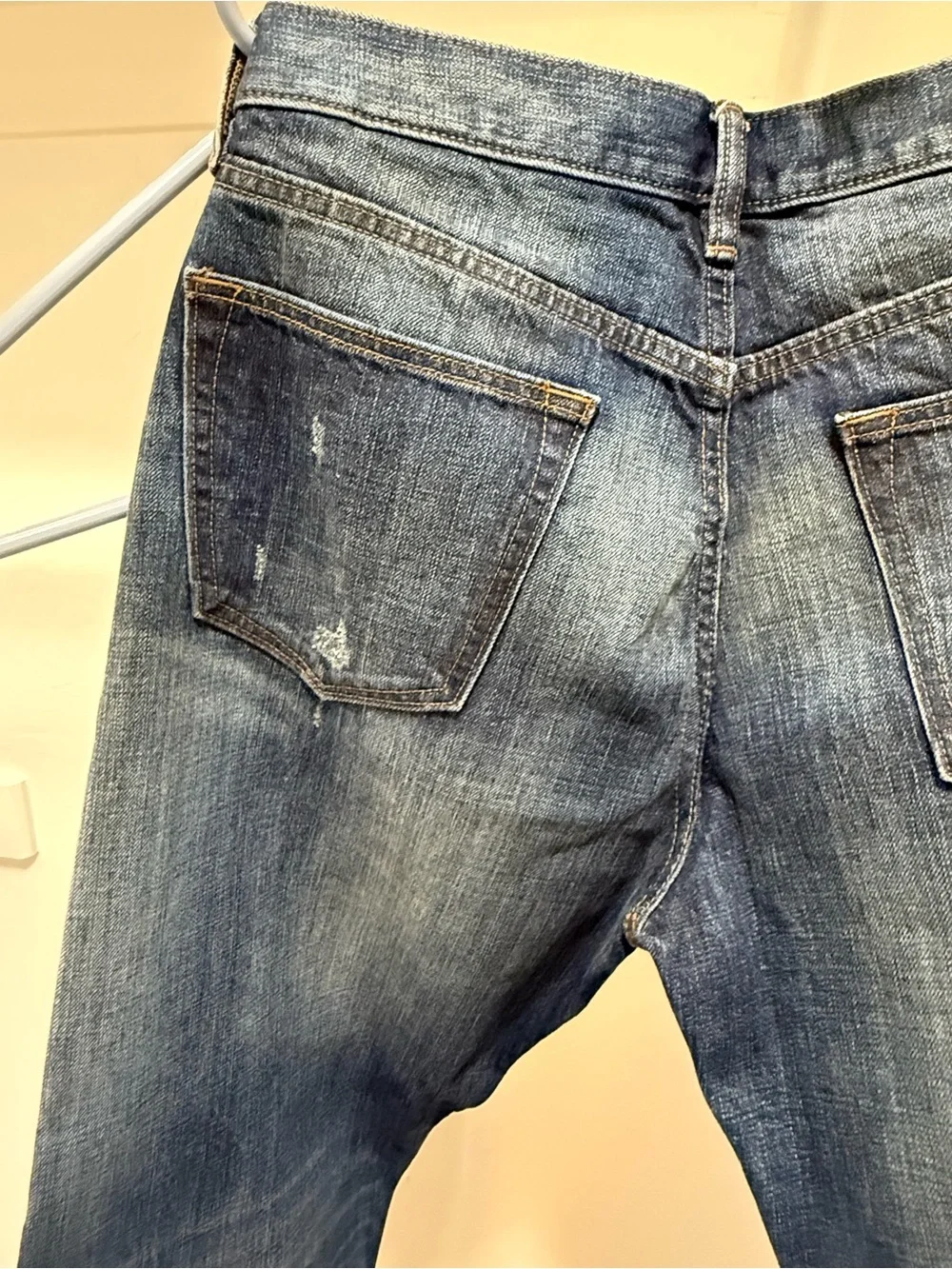 Banana Republic Slim Jeans in Dark Blue with Fading